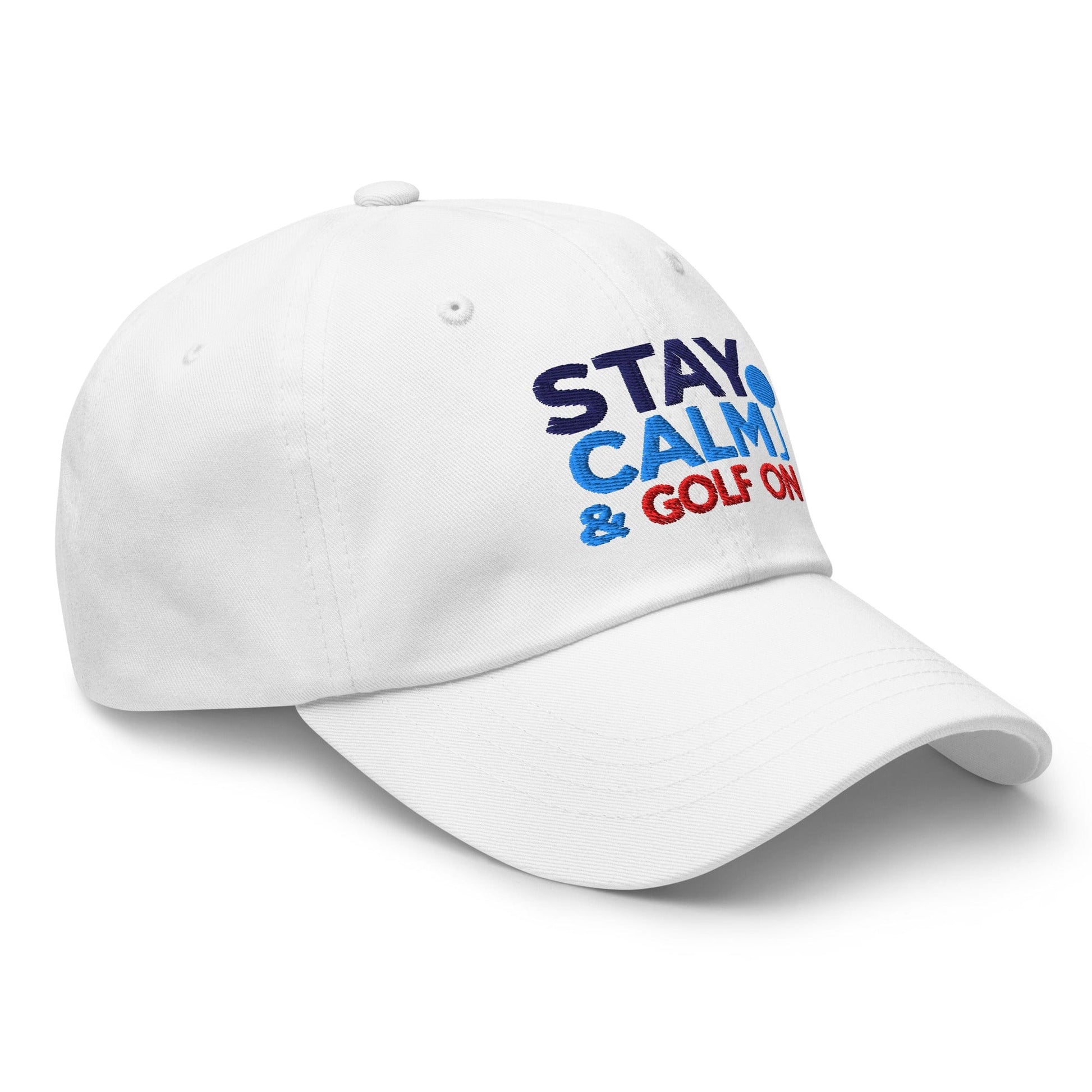 Stay Calm & Golf On Funny Embroidered Golf Cap - Funny Golf Tee by Swing Epic