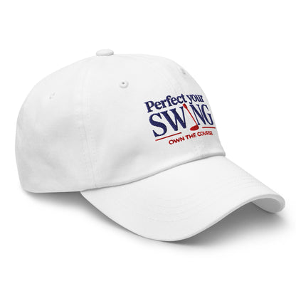Perfect Your Swing Own the Course Embroidered Golf Cap - Funny Golf Tee by Swing Epic