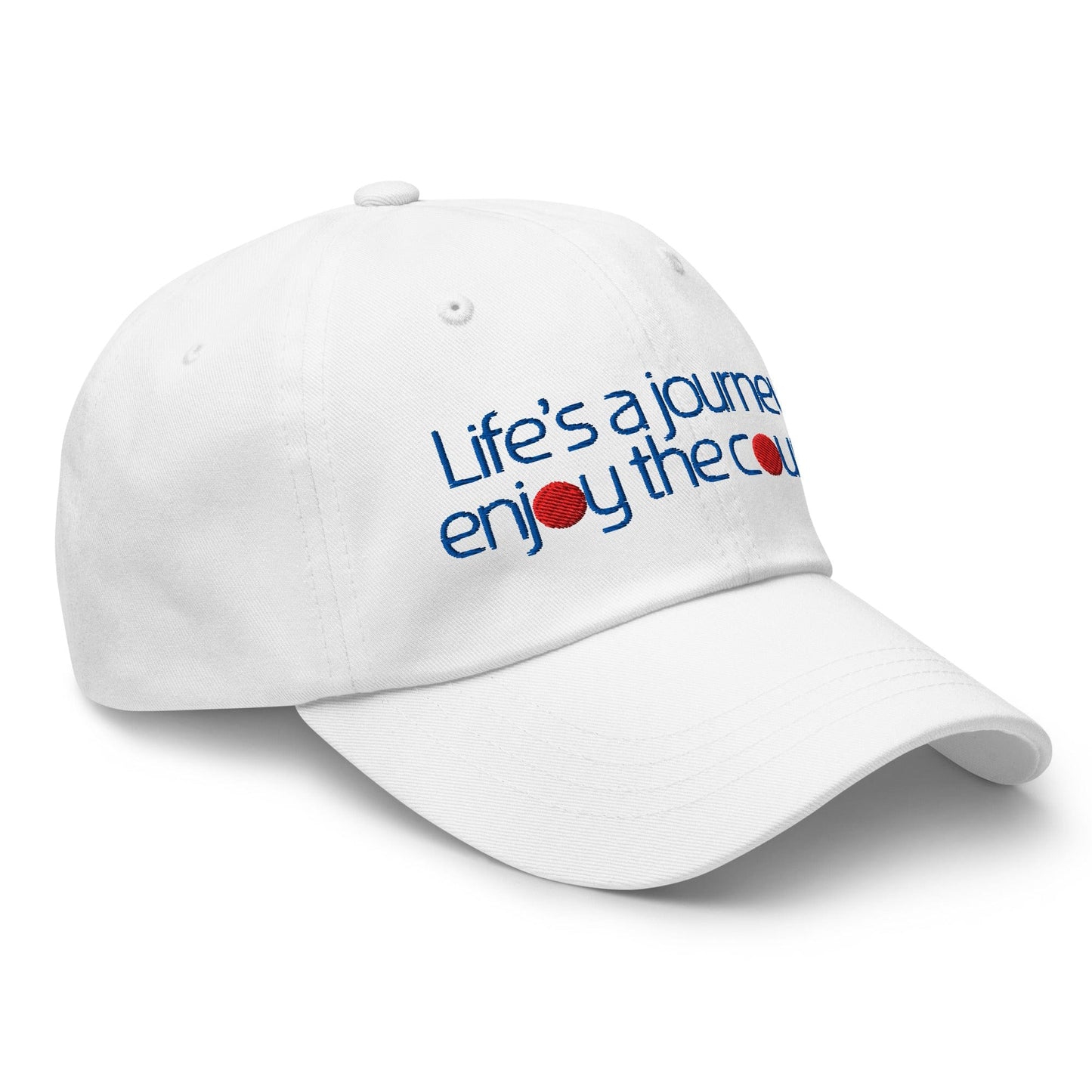 Life's a Journey Enjoy the Course Embroidered Golf Cap - Funny Golf Tee by Swing Epic