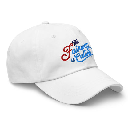 The Fairway is Calling Fun Quirky Embroidered Golf Cap - Funny Golf Tee by Swing Epic