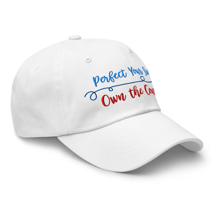 Perfect Your Swing Own the Course Embroidered Golf Cap - Funny Golf Tee by Swing Epic