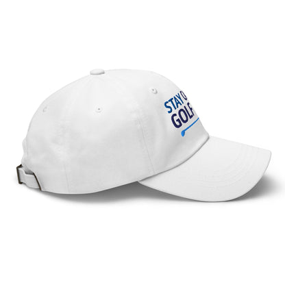 Stay Calm and Golf On Funny Embroidered Golf Cap - Funny Golf Tee by Swing Epic