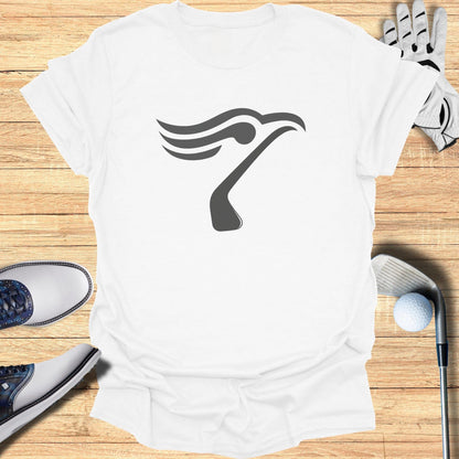Stylish Golf Bird Logo Print Casual T-shirt