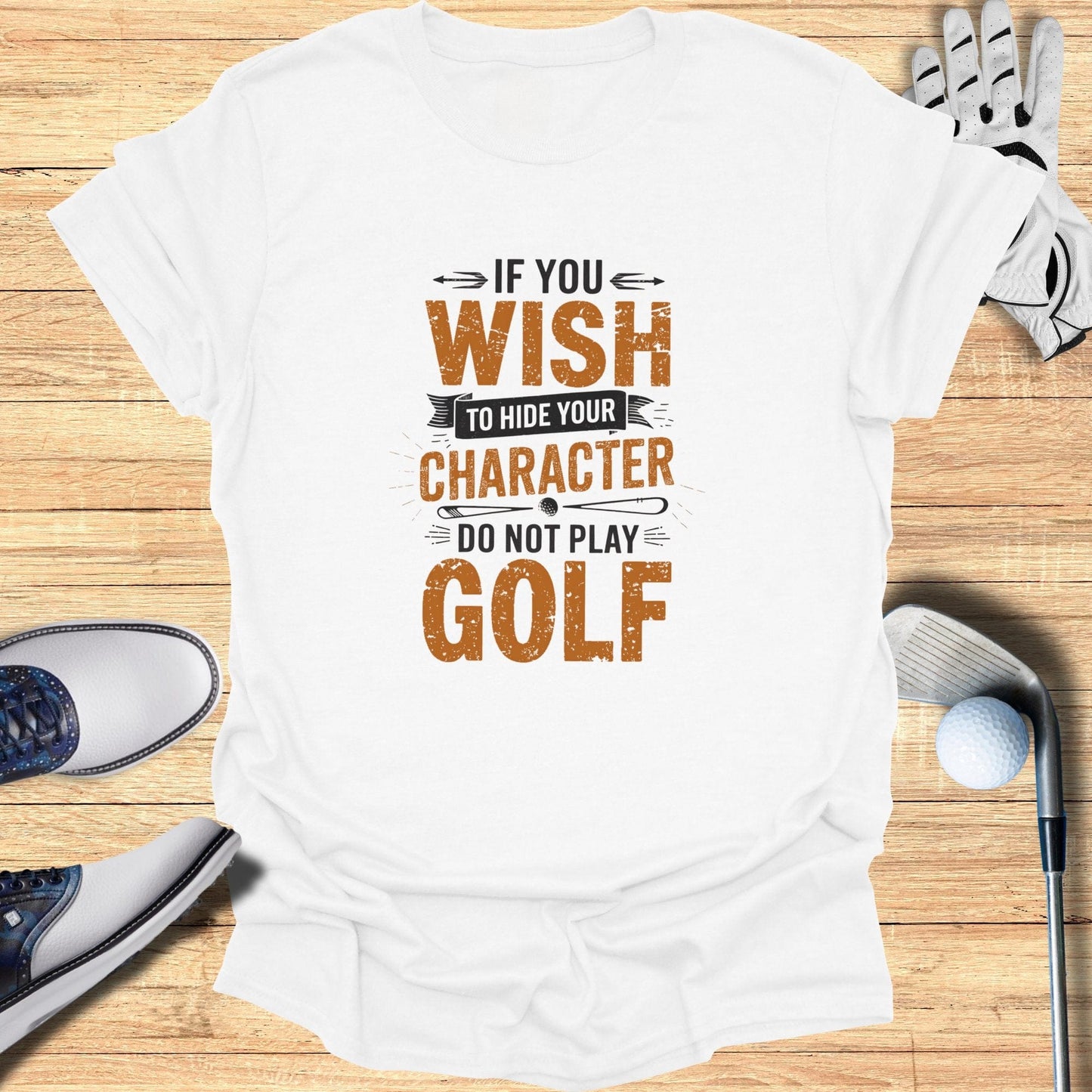 Hide Your Charcter T-Shirt - Funny Golf Tee by Swing Epic