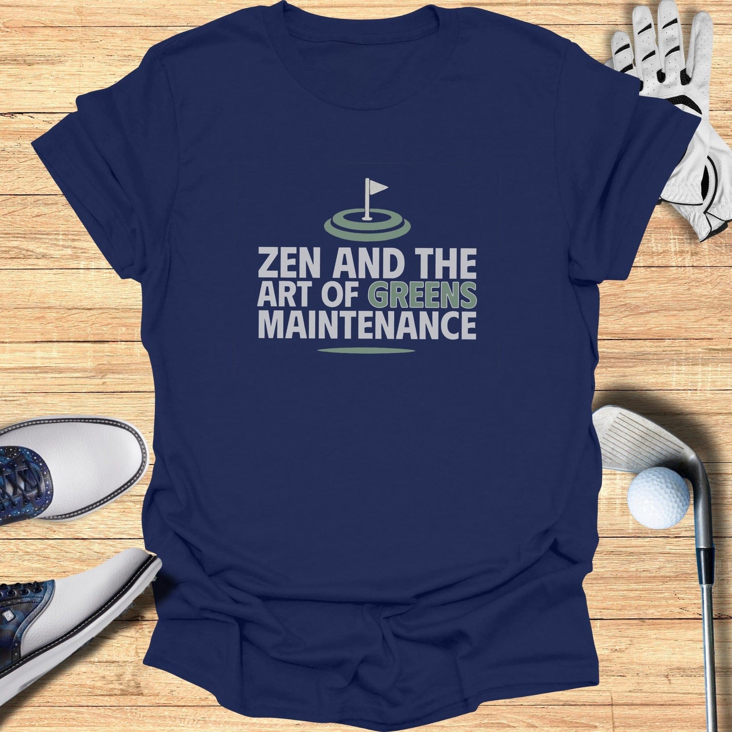 Zen And The Green T-Shirt - Funny Golf Tee by Swing Epic