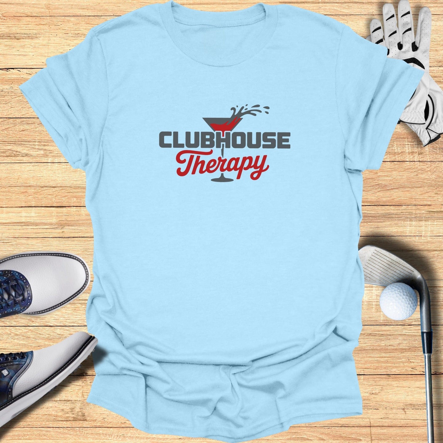 Clubhouse Therapy T-Shirt - Funny Golf Tee by Swing Epic