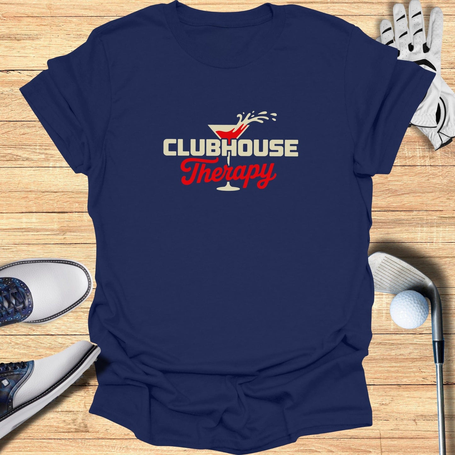 Clubhouse Therapy T-Shirt - Funny Golf Tee by Swing Epic