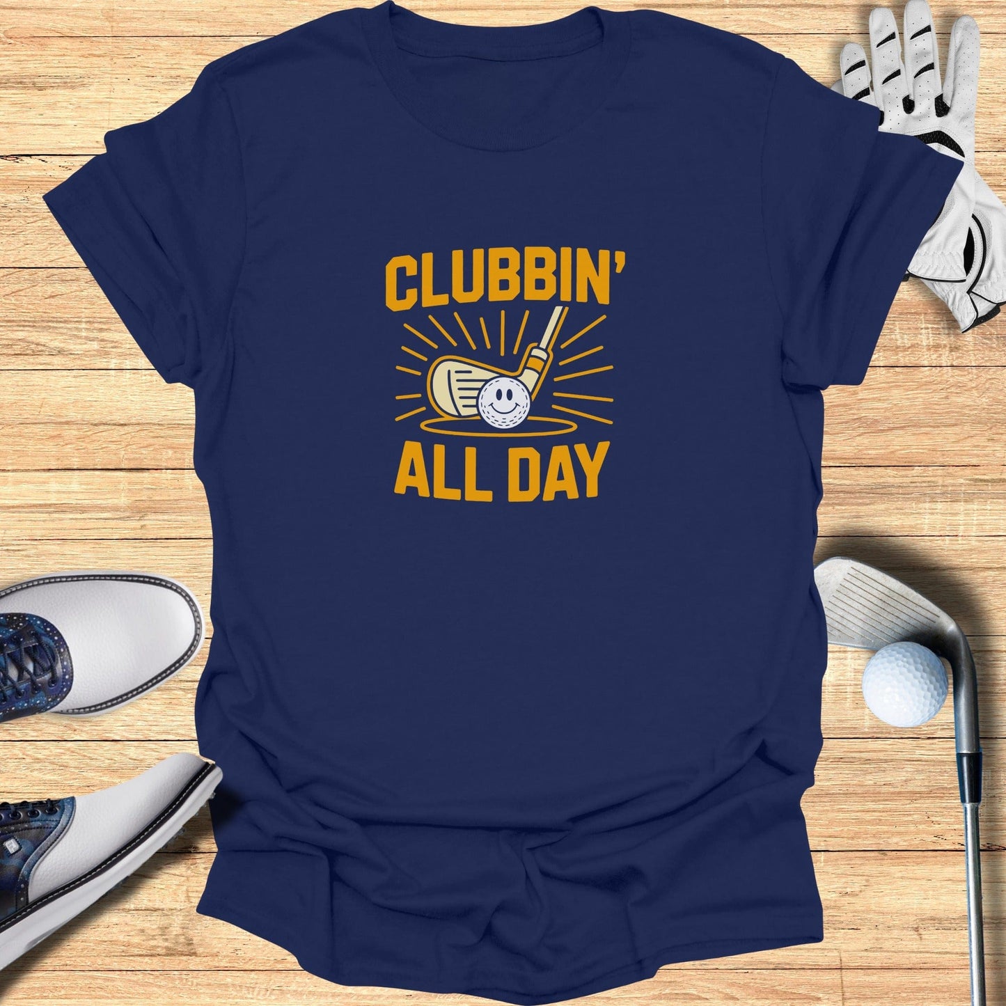 Clubbin' All Day T-Shirt - Funny Golf Tee by Swing Epic
