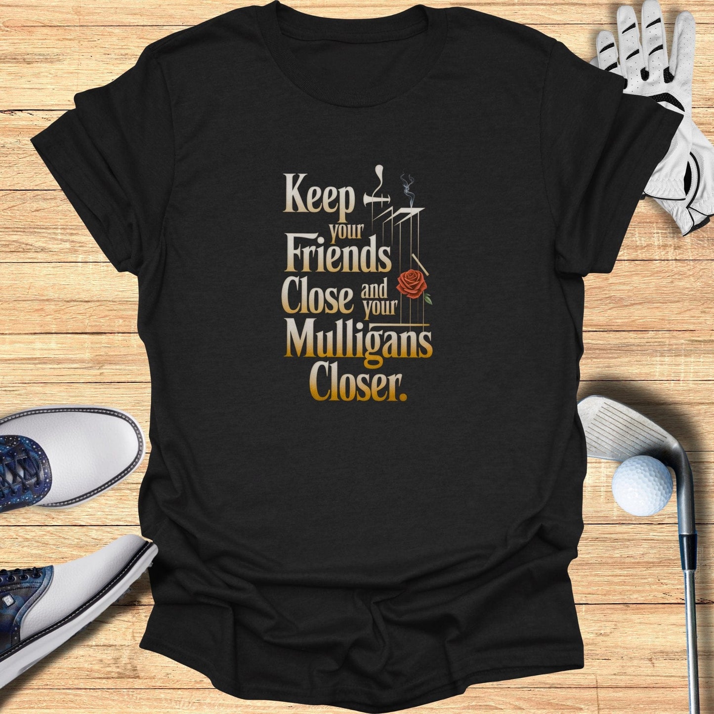 Keep Your Friends Close T-Shirt - Funny Golf Tee by Swing Epic