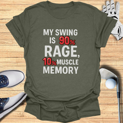 90% Rage Swing T-Shirt - Funny Golf Tee by Swing Epic