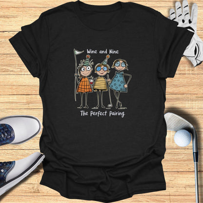 Wine & Nine T-Shirt - Funny Golf Tee by Swing Epic