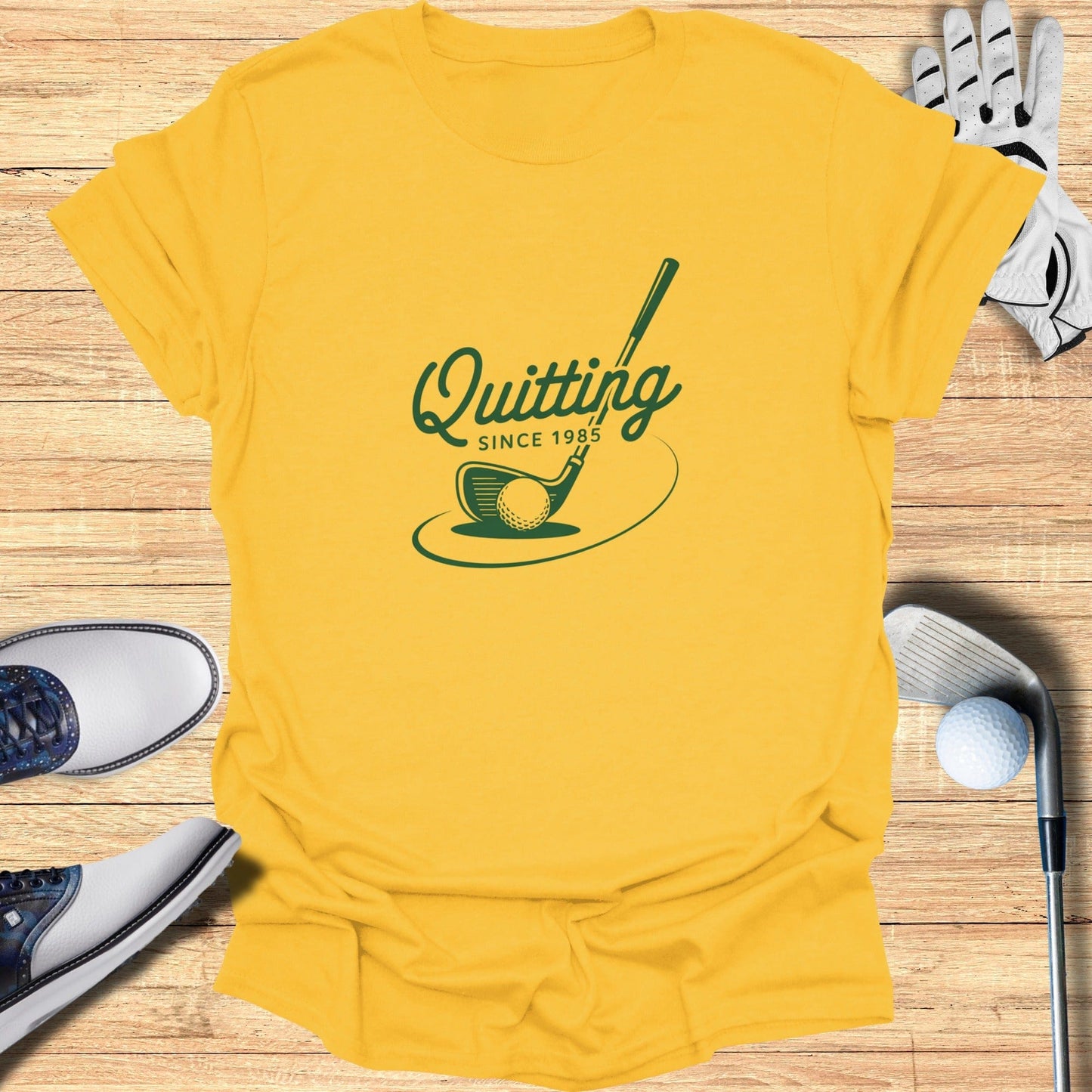 Quitting Since 1985 T-Shirt - Funny Golf Tee by Swing Epic