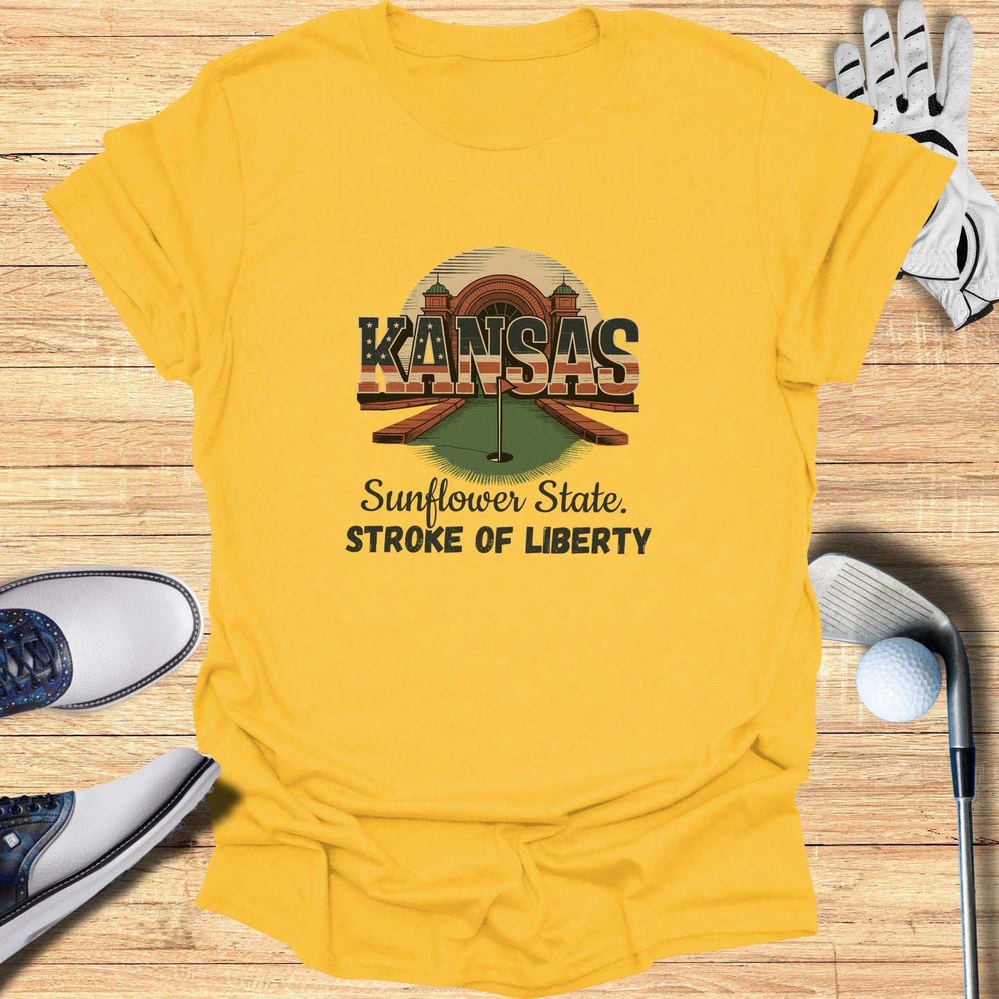 Kansas Golf T-Shirt - Funny Golf Tee by Swing Epic