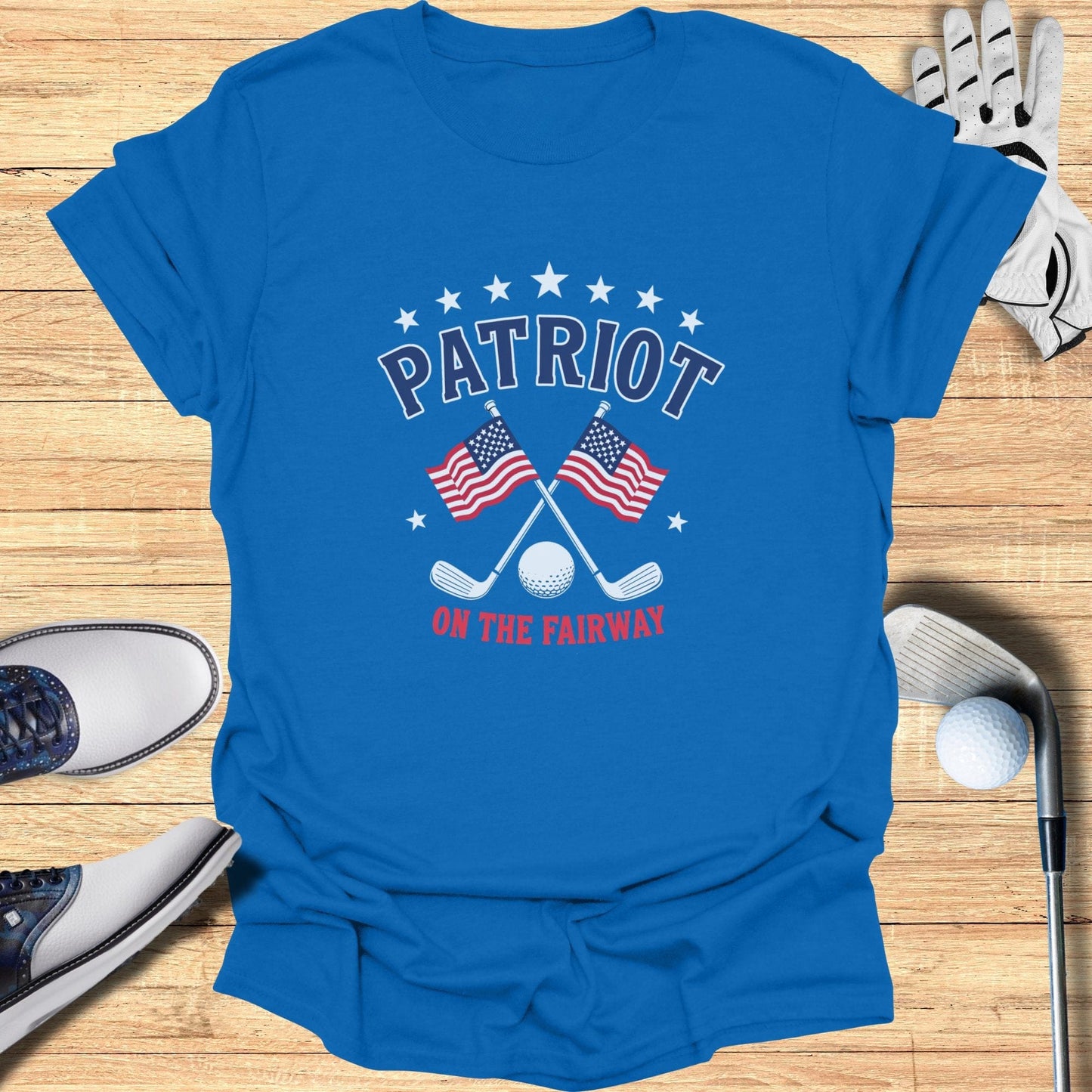 Patriot On The Fairway T-Shirt - Funny Golf Tee by Swing Epic