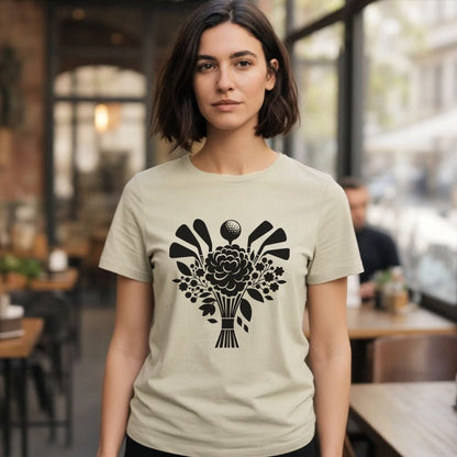 Sporty Floral Bouquet Graphic Tee Design
