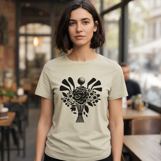 Sporty Floral Bouquet Graphic Tee Design
