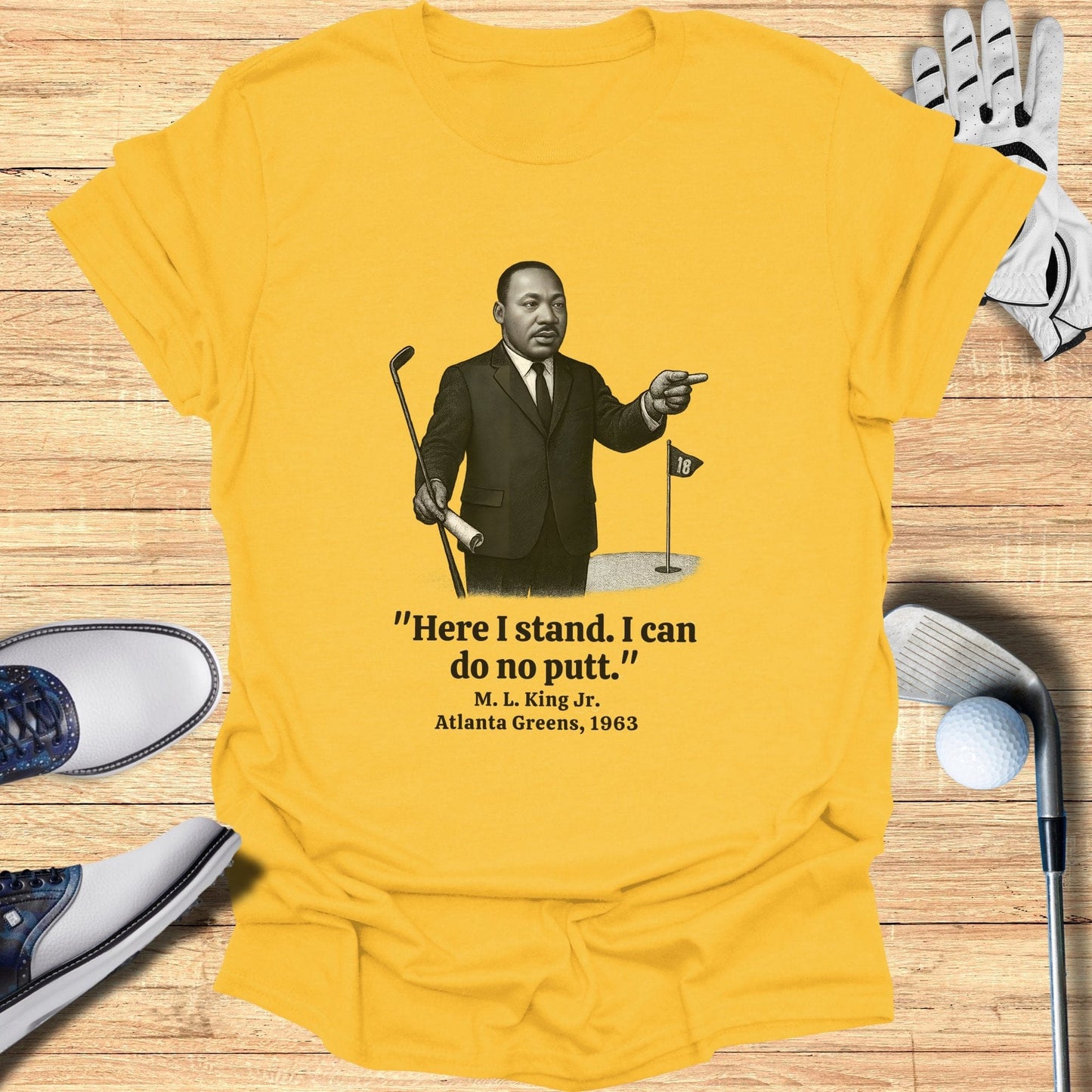 Here I Stand T-Shirt - Funny Golf Tee by Swing Epic