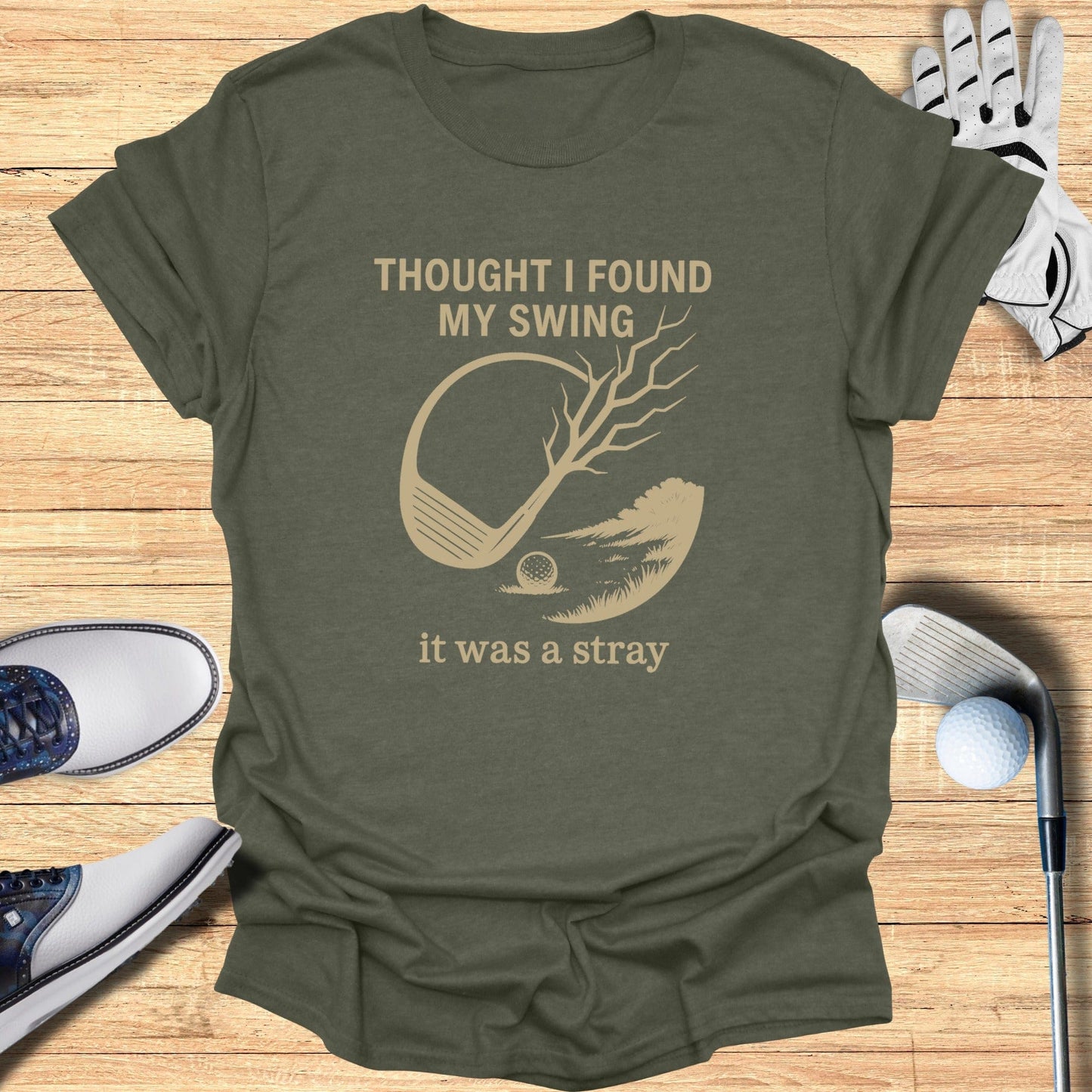 Stray Swing T-Shirt - Funny Golf Tee by Swing Epic