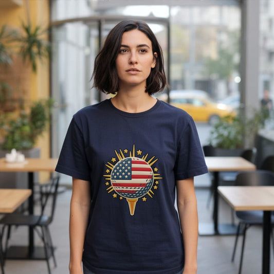 Stylish Patriotic American Flag Graphic Tee Shirt