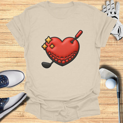 Heart and Golf Club Graphic Tee Shirt Product