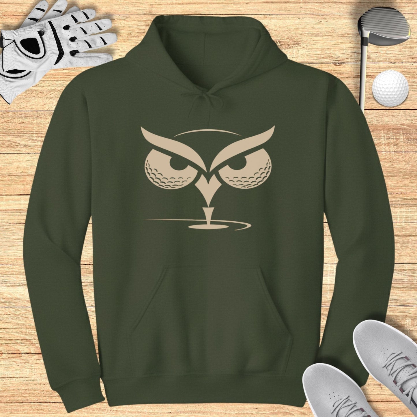 Funny Golf Owl Graphic Hoodie