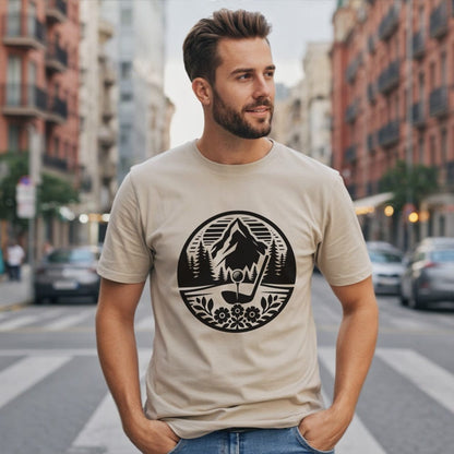Scenic Mountain Nature Design Casual Tshirt