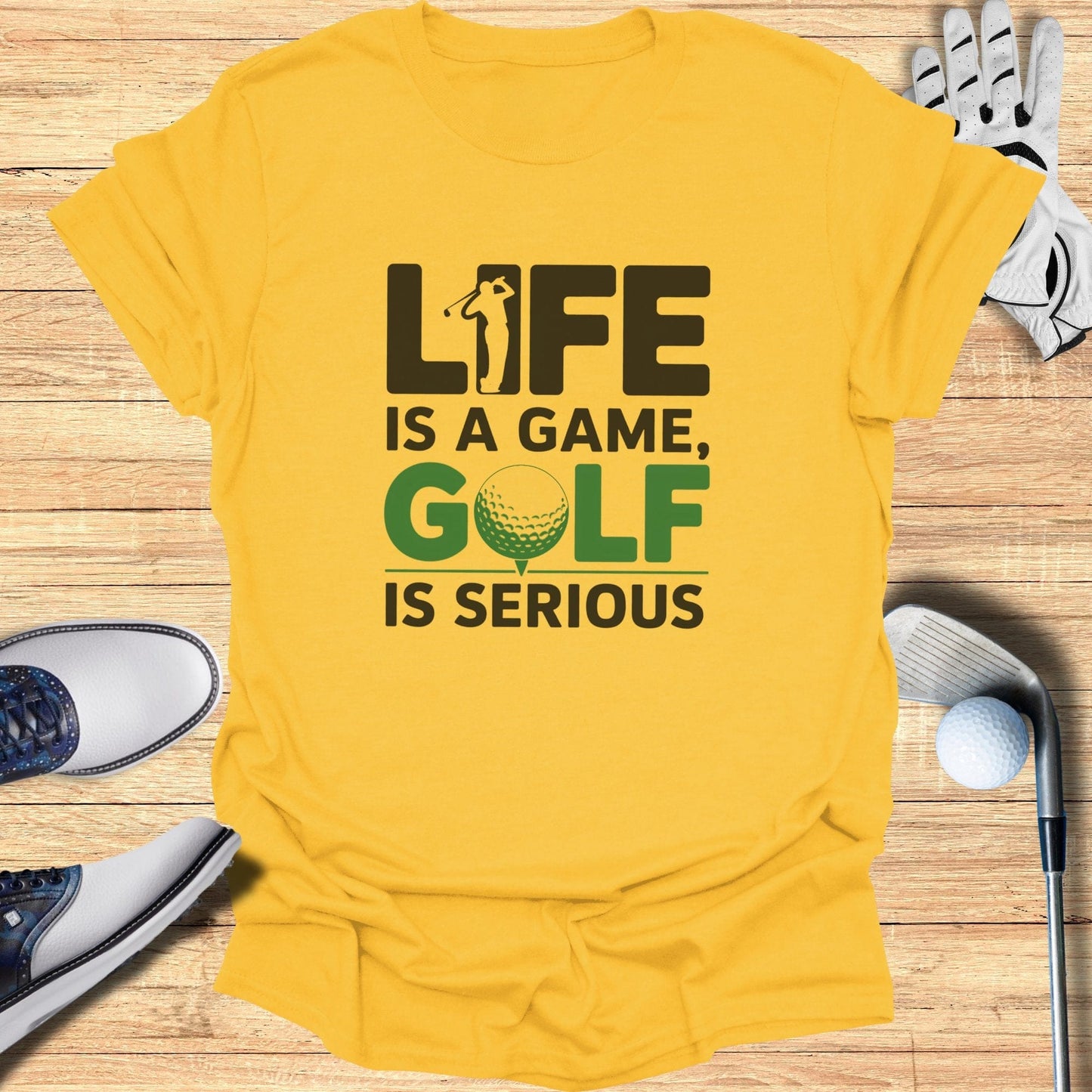 Life Is A Game Golf Is Serious T-Shirt - Funny Golf Tee by Swing Epic