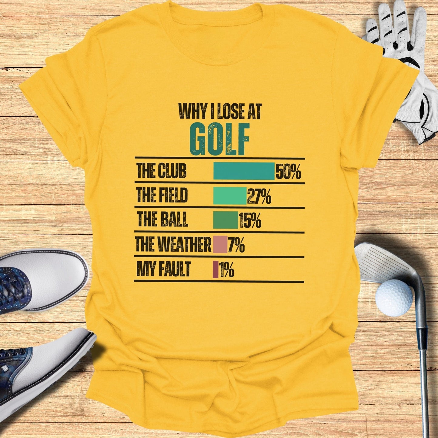 Why I Lose At Golf T-Shirt - Funny Golf Tee by Swing Epic