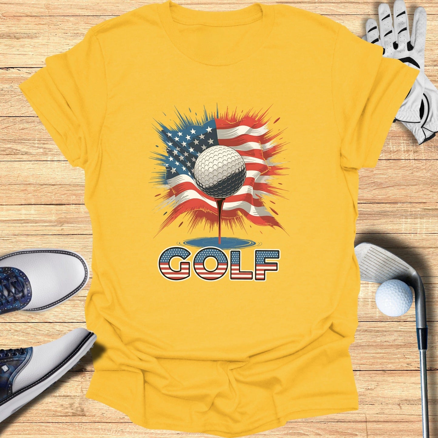 Stars & Stripes Golf Ball T-Shirt