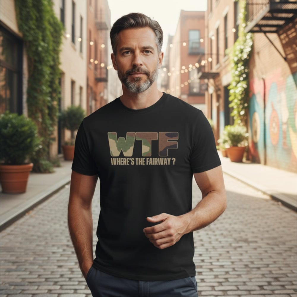 WTF: Where’s The Fairway? T-Shirt - Funny Golf Tee by Swing Epic