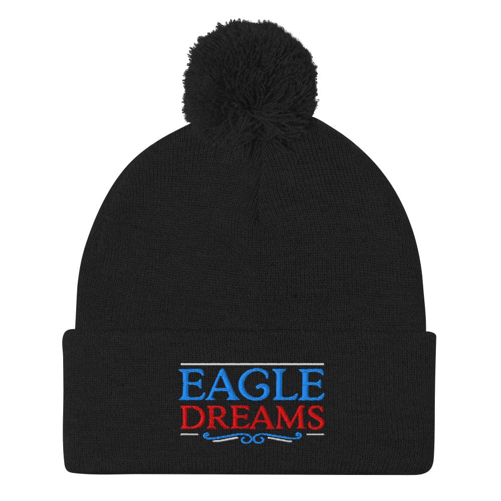 Eagle Dreams Fun Embroidered Golf Pom-Pom Beanie - Funny Golf Tee by Swing Epic