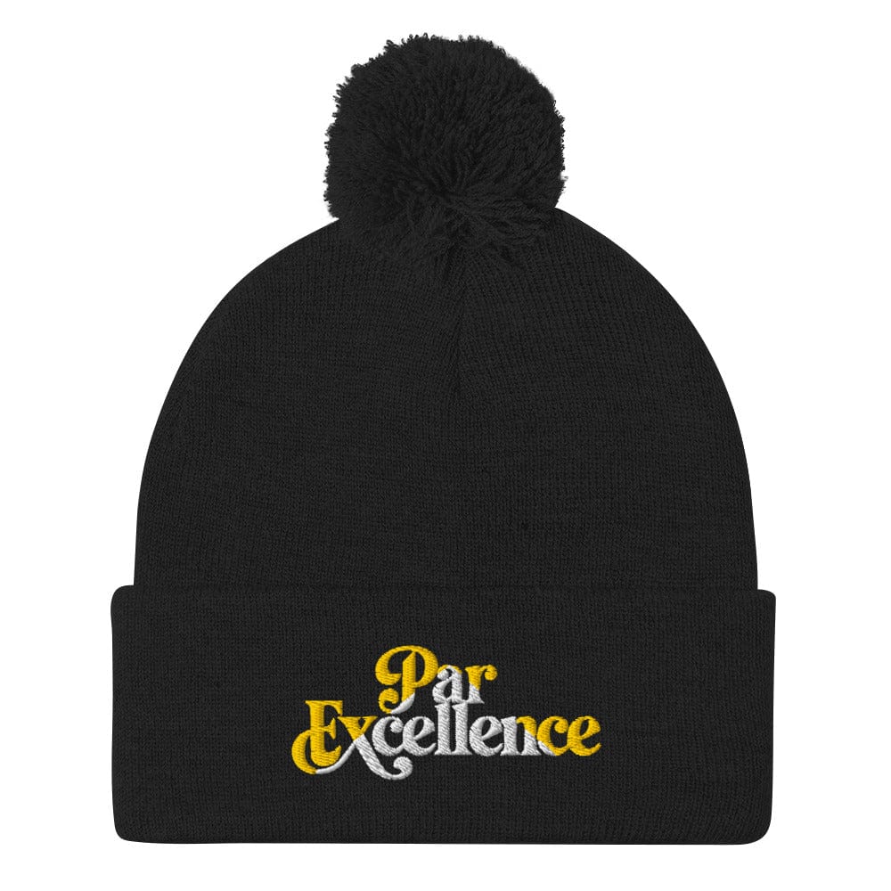 Par Excellence Embroidered Golf Pom-Pom Beanie - Funny Golf Tee by Swing Epic