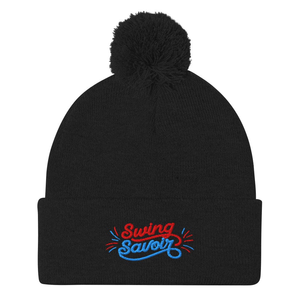 Swing Savoir Embroidered Golf Pom-Pom Beanie - Funny Golf Tee by Swing Epic