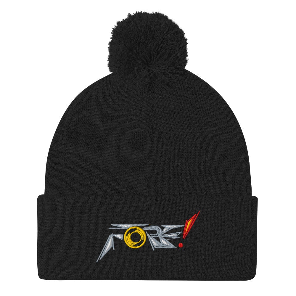 FORE! Unique Geometric Design Embroidered Golf Pom-Pom Beanie - Funny Golf Tee by Swing Epic