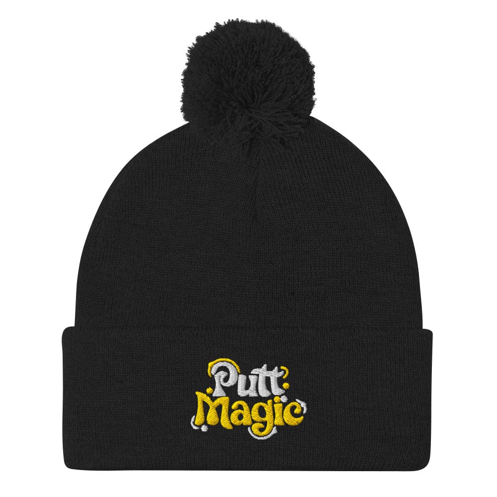 Putt Magic Embroidered Golf Pom-Pom Beanie - Funny Golf Tee by Swing Epic