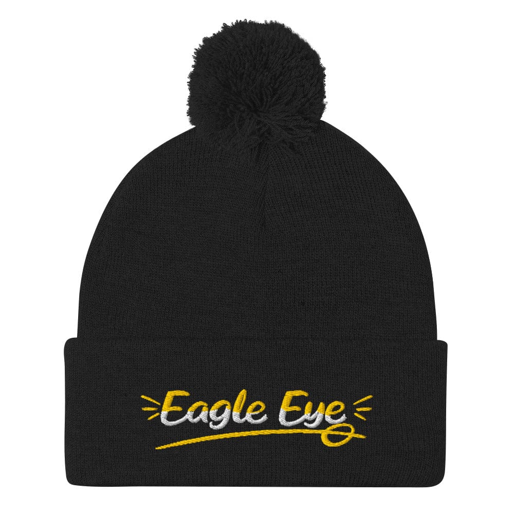 Eagle Eye Embroidered Golf Pom-Pom Beanie - Funny Golf Tee by Swing Epic