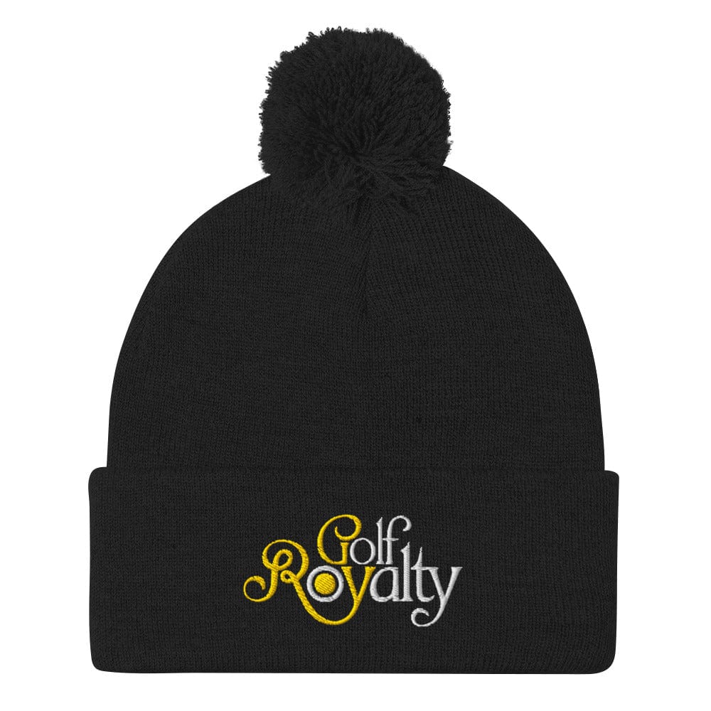 Golf Royalty Embroidered Golf Pom-Pom Beanie - Funny Golf Tee by Swing Epic