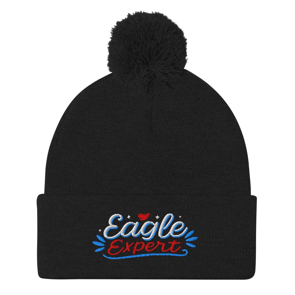 Eagle Expert Embroidered Golf Pom-Pom Beanie - Funny Golf Tee by Swing Epic