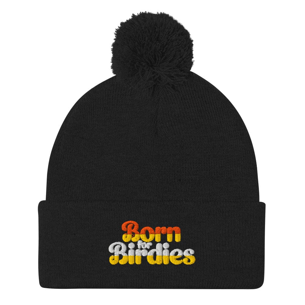 Born for Birdies Embroidered Golf Pom-Pom Beanie - Funny Golf Tee by Swing Epic