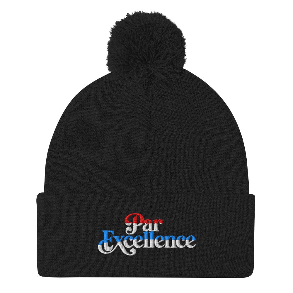 Par Excellence Embroidered Golf Pom-Pom Beanie - Funny Golf Tee by Swing Epic