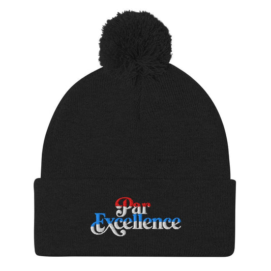 Par Excellence Embroidered Golf Pom-Pom Beanie - Funny Golf Tee by Swing Epic