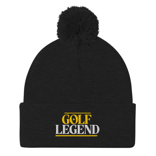 Golf Legend Be a Star Fun Embroidered Golf Pom-Pom Beanie - Funny Golf Tee by Swing Epic