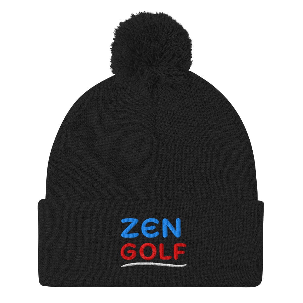 Zen Golf Embroidered Golf Pom-Pom Beanie - Funny Golf Tee by Swing Epic