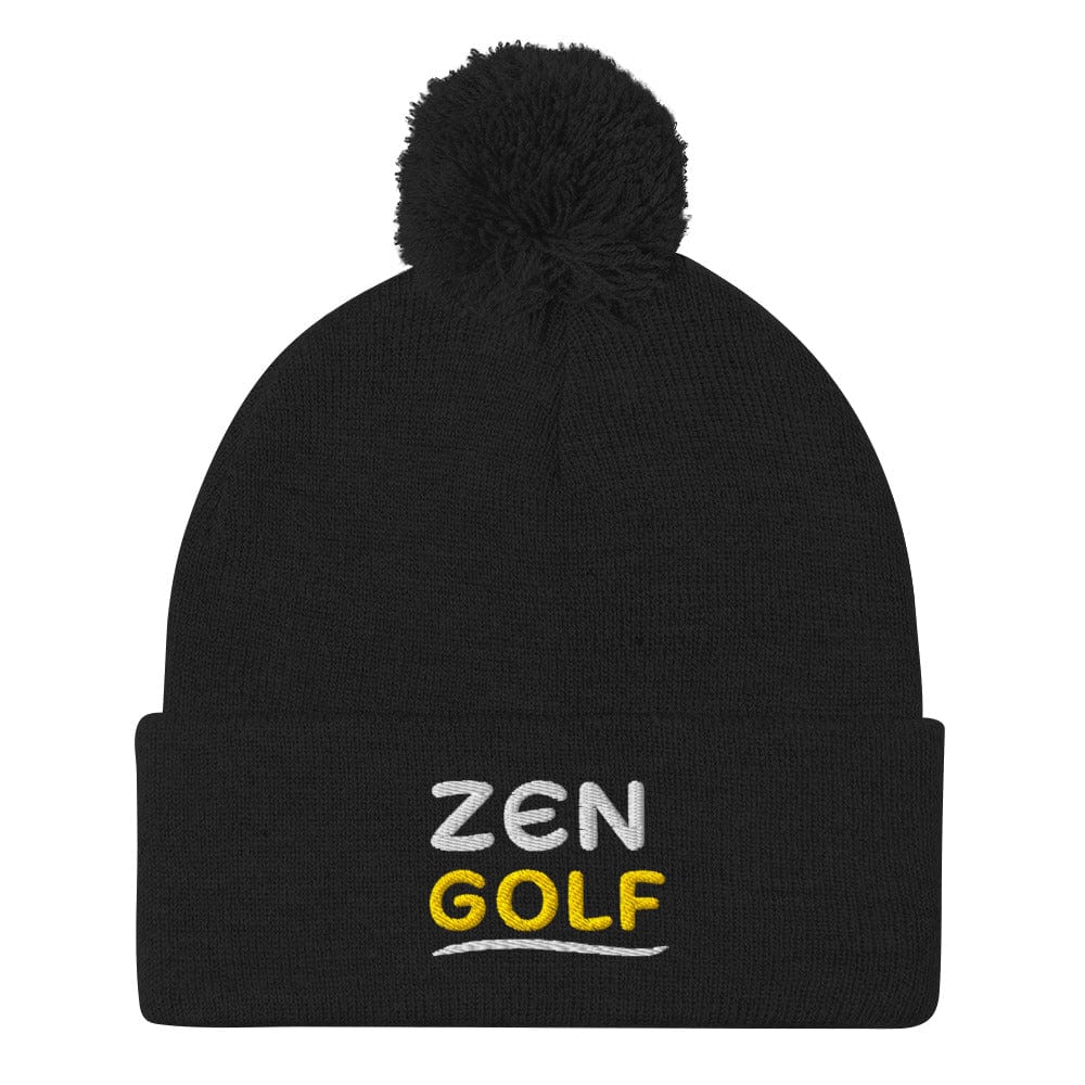 Zen Golf Embroidered Golf Pom-Pom Beanie - Funny Golf Tee by Swing Epic