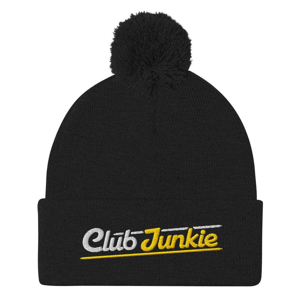 Club Junkie Embroidered Golf Pom-Pom Beanie - Funny Golf Tee by Swing Epic