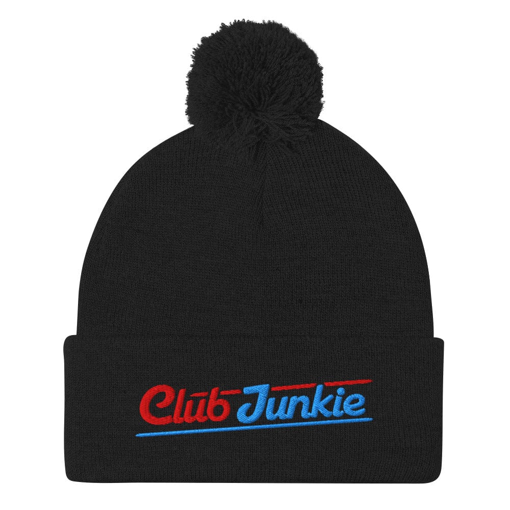 Club Junkie Embroidered Golf Pom-Pom Beanie - Funny Golf Tee by Swing Epic