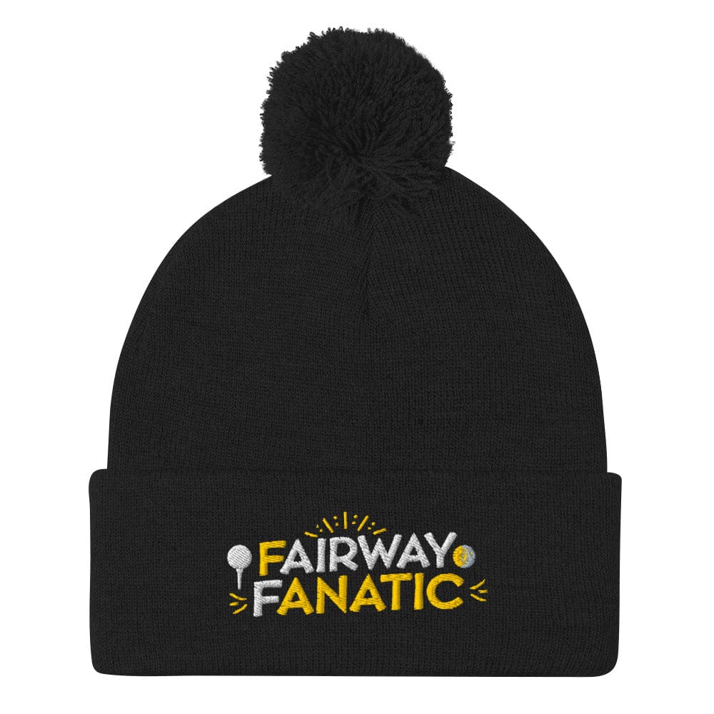 Fairway Fanatic Embroidered Golf Pom-Pom Beanie - Funny Golf Tee by Swing Epic