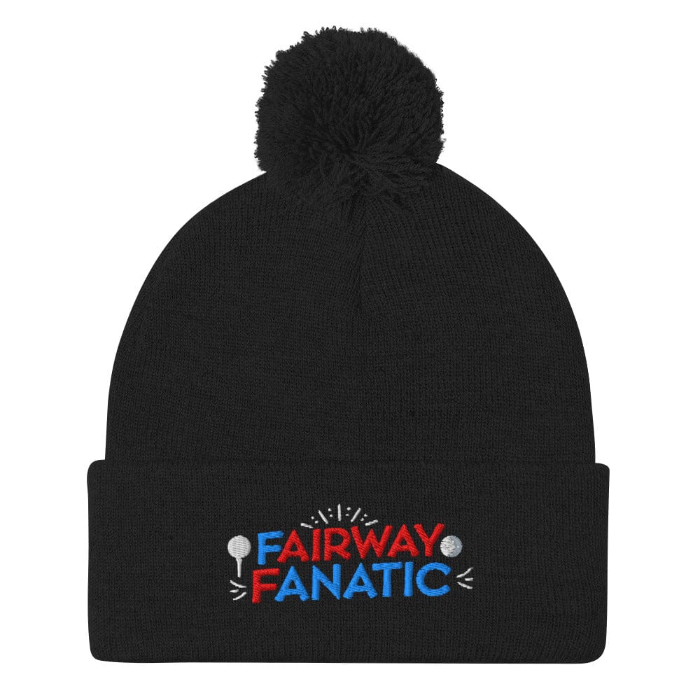 Fairway Fanatic Embroidered Golf Pom-Pom Beanie - Funny Golf Tee by Swing Epic