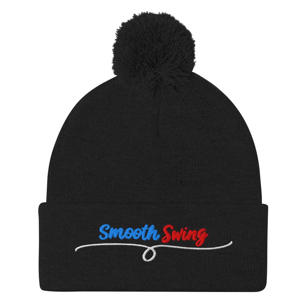 Smooth Swing Embroidered Golf Pom-Pom Beanie - Funny Golf Tee by Swing Epic