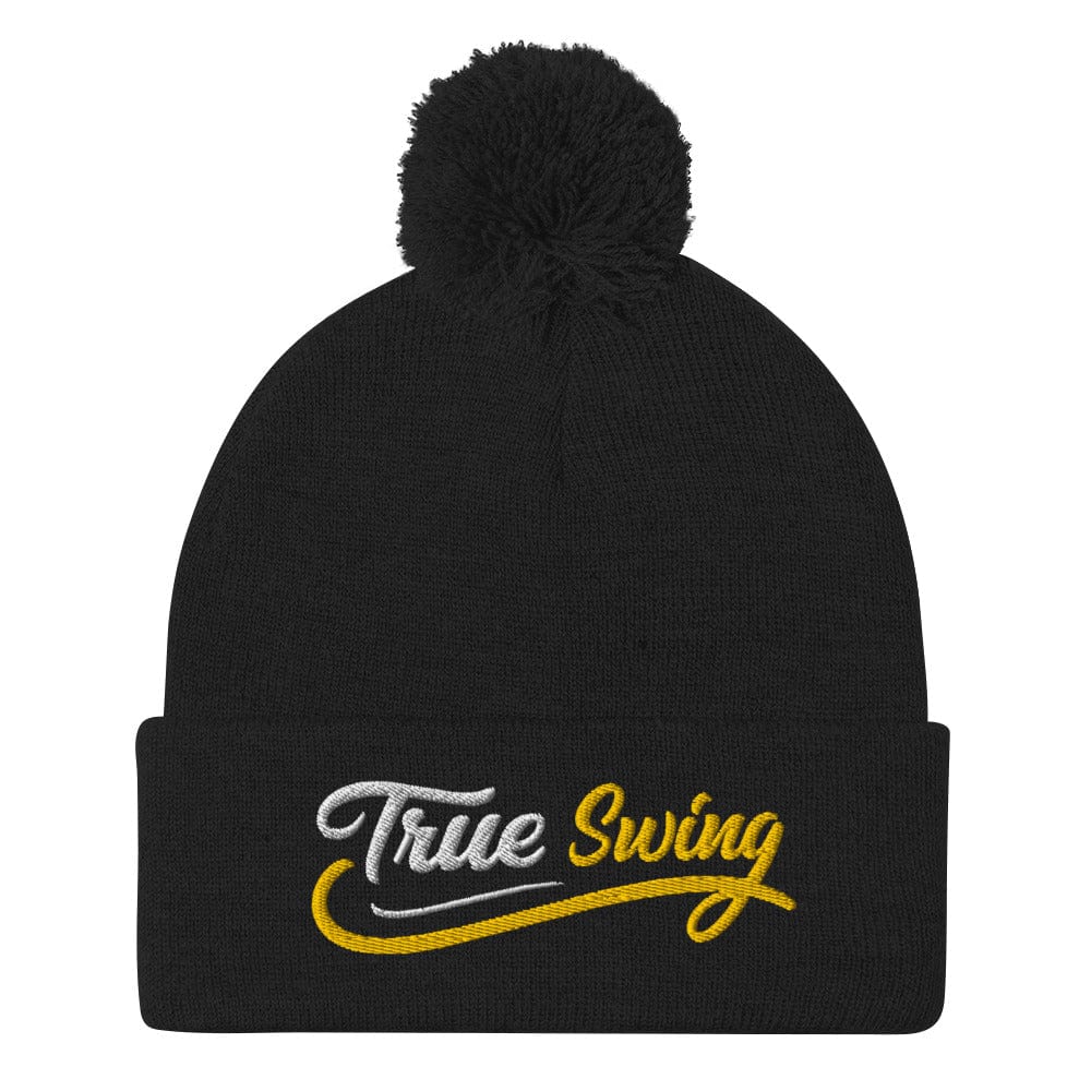 True Swing Embroidered Golf Pom-Pom Beanie - Funny Golf Tee by Swing Epic